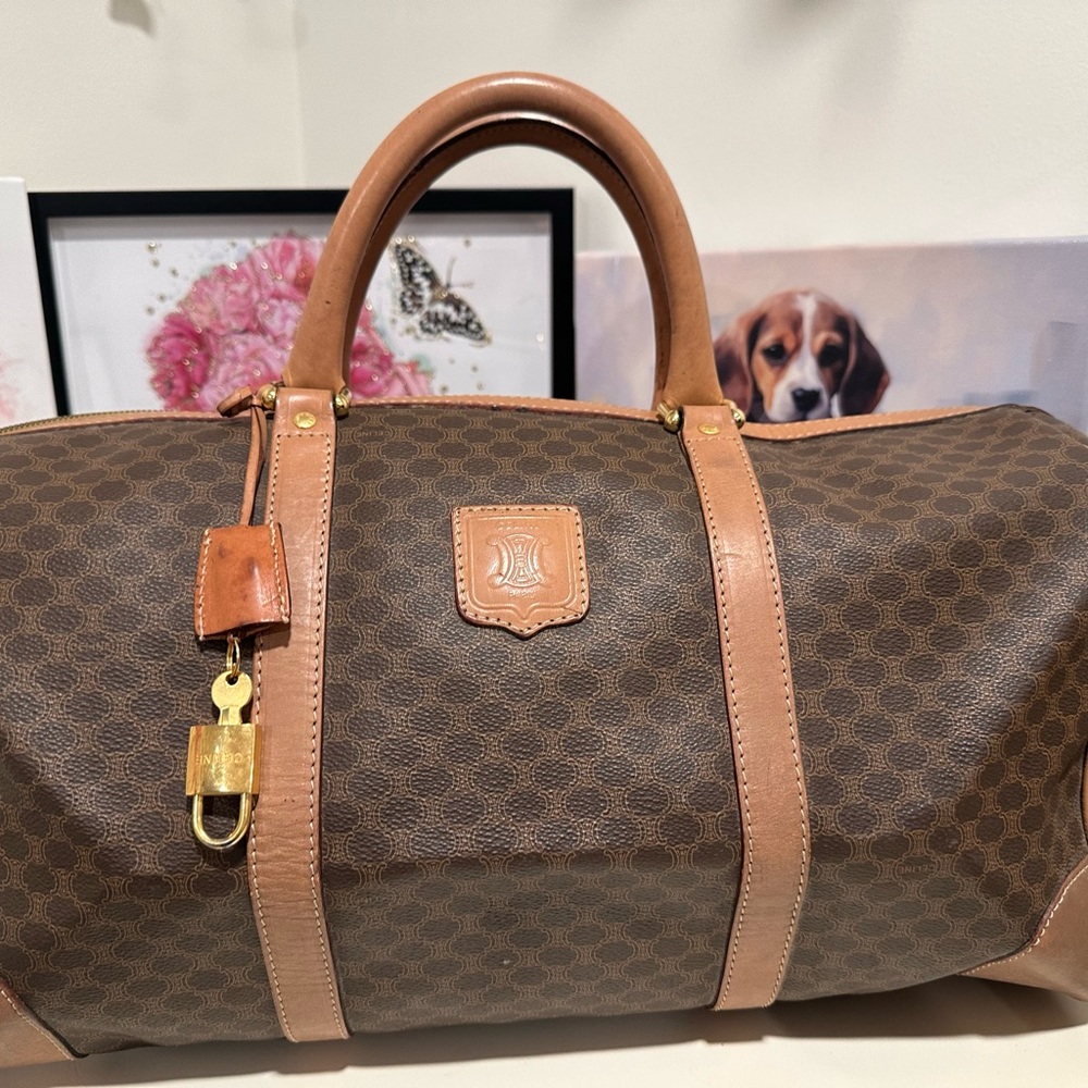 COPY - Vintage Celine Macadam Boston Bag -Authentic